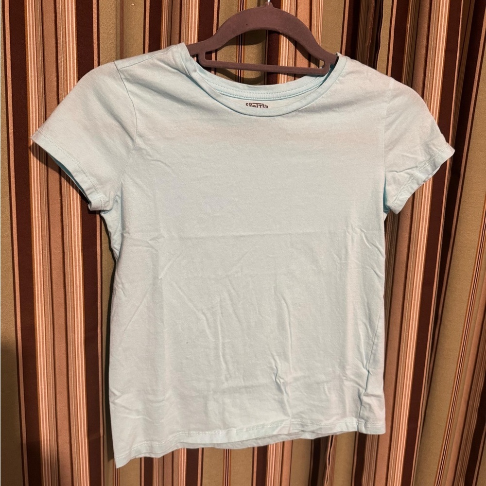 Spotted Zebra girls Gray Fitted Short Sleeve T-Shirt